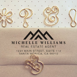 モダン実在Estate Promotion不動産仲介業者ロゴSelf-i セルフインキングスタンプ