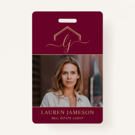 モダン実在Estate Promotion不動産仲介業者名タグ バッジ