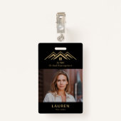 モダン実在Estate Promotion不動産仲介業者名タグ バッジ (裏面クリップ)