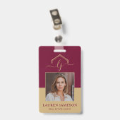 モダン実在Estate Promotion不動産仲介業者名タグ バッジ (裏面 （クリップ付）)