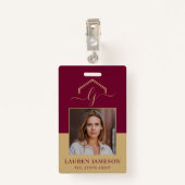 モダン実在Estate Promotion不動産仲介業者名タグ バッジ (裏面クリップ)