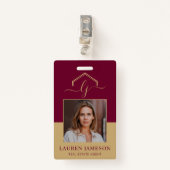 モダン実在Estate Promotion不動産仲介業者名タグ バッジ (正面クリップ)