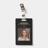 モダン実在Estate Promotion不動産仲介業者名タグ バッジ (裏面 （クリップ付）)