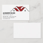 モダン実在Estate Roof Logo | プロパティ 名刺 (正面/裏面)