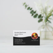 モダン実在Estate Tropical Business Card 名刺 (スタンド正面)
