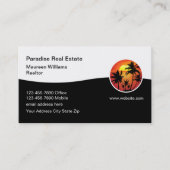 モダン実在Estate Tropical Business Card 名刺 (正面)
