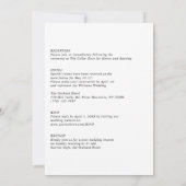 モダン実在Vellum Overlay Photoの結婚詳細 招待状 (裏面)