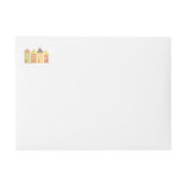 モダン家の宛名ラベルの少し列 ラップアラウンドラベル (正面)