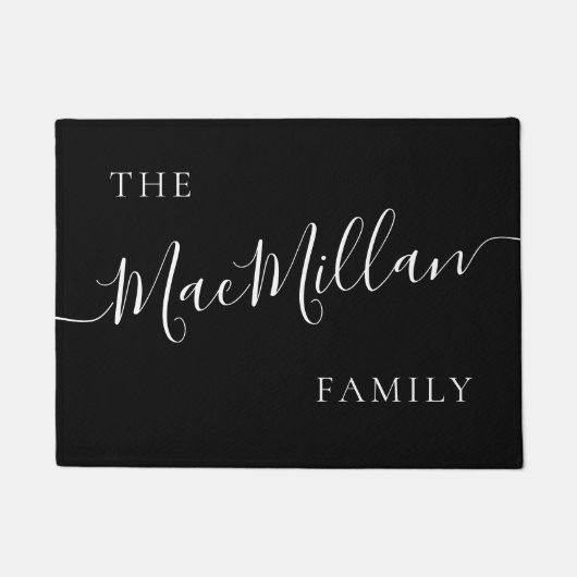 モダン家パーソナライズされた名論エレガント文 ドアマット (正面)