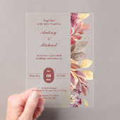 モダン家族と共結婚に アクリル招待状 (インサイチュ (ポータブル))