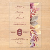 モダン家族と共結婚に アクリル招待状 (正面)