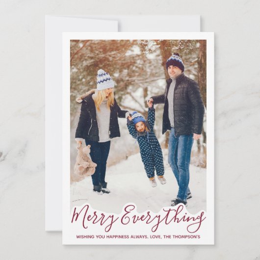 モダン家族の写真パーソナライズされたすべて シーズンカード (正面)