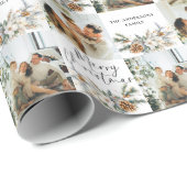 モダン家族エレガント写真メリークリスマス ラッピングペーパー (ロールコーナー)