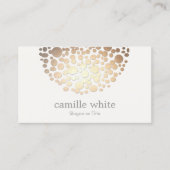 モダン容スタイリッシュ容フェイク金ゴールド界 名刺 (正面)