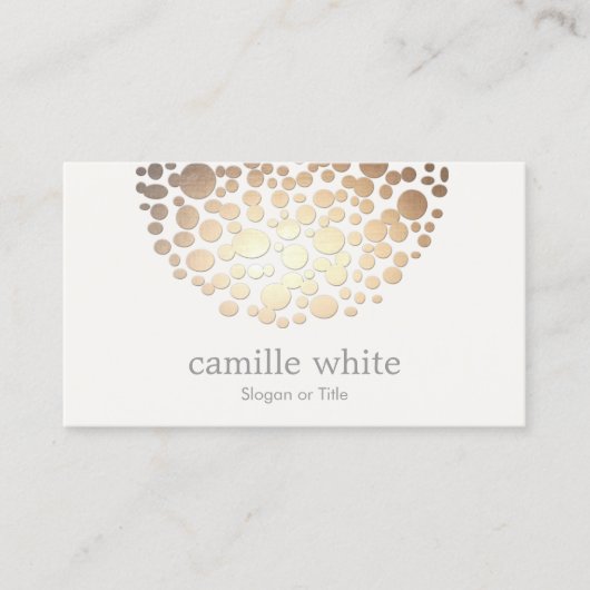 モダン容スタイリッシュ容フェイク金ゴールド界 名刺 (正面)