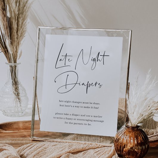 モダン寝坊ミニマルシャワーのサイン ポスター