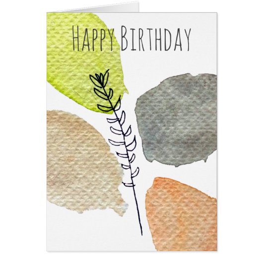 モダン審美的な水彩葉 (正面)