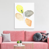 モダン審美的な水彩葉 キャンバスプリント (インサイチュ (リビング))