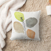 モダン審美的な水彩葉 クッション (ブランケット)