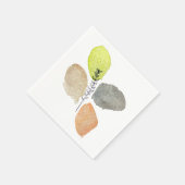 モダン審美的な水彩葉 スタンダードカクテルナプキン (角)