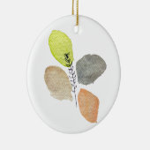 モダン審美的な水彩葉 セラミックオーナメント (右)