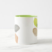 モダン審美的な水彩葉 ツートーンマグカップ (中央)