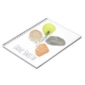 モダン審美的な水彩葉 ノートブック (左側)