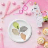 モダン審美的な水彩葉 ペーパープレート (パーティー)