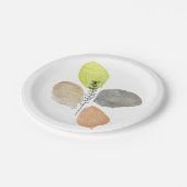 モダン審美的な水彩葉 ペーパープレート (アングル)