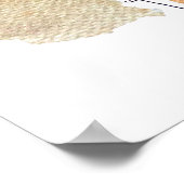 モダン審美的な水彩葉 ポスター (角)