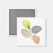 モダン審美的な水彩葉 マグネット (正面/裏面)