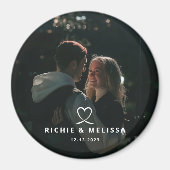 モダン対エレガント写真カスタム日付磁石 マグネット (正面)