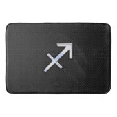 モダン射手座〔占星術の〕十二宮図サイン入りスネークスキン バスマット (正面)