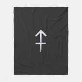 モダン射手座〔占星術の〕十二宮図サイン入りスネークスキン フリースブランケット (正面)