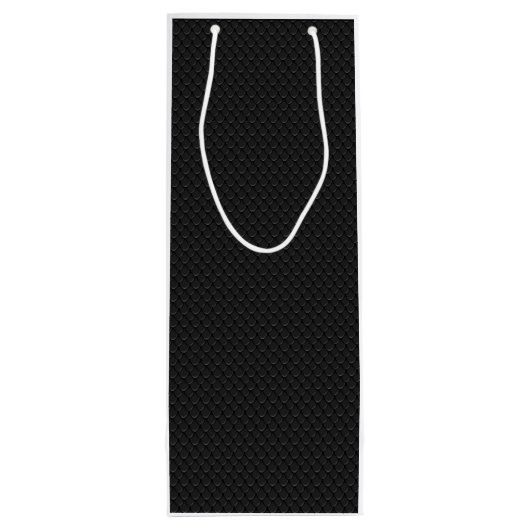 モダン射手座〔占星術の〕十二宮図サイン入りスネークスキン ワインギフトバッグ (裏面)