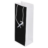 モダン射手座〔占星術の〕十二宮図サイン入りスネークスキン ワインギフトバッグ (正面アングル)