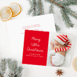 モダン小さなクリスマス写真の誕生発表 シーズンカード<br><div class="desc">素敵なベビー写真を持つ白いスクリプトデザインで今年のクリスマスにあなたの最新家族の誕生を発表生まれたばかりの、このカードの画像と文字の詳細がパーソナライズされたできる。</div>