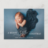 モダン小さなクリスマス誕生発表カード ポストカード (正面)