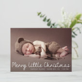 モダン小さなクリスマス誕生発表 シーズンカード (スタンド正面)