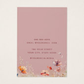 モダン山エレガント花3イヤリング表示カード (裏面)