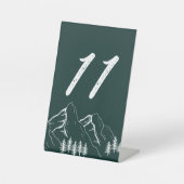 モダン山松テーブル番号 台座サイン (正面)