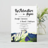 モダン山林結婚林 招待状 (スタンド正面)