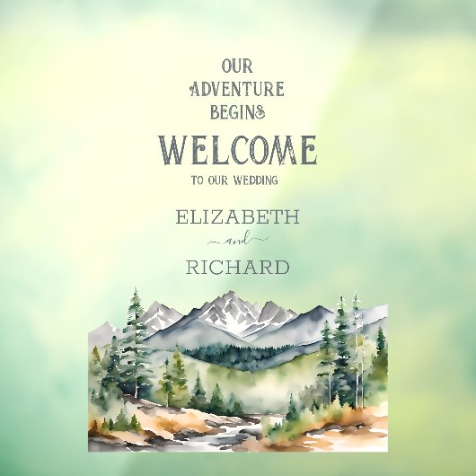 モダン山素朴のアドバ結婚ンへようこそ ウィンドウサイン (シート3)