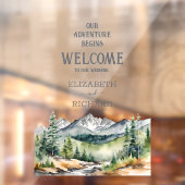 モダン山素朴のアドバ結婚ンへようこそ ウィンドウサイン (シート2)