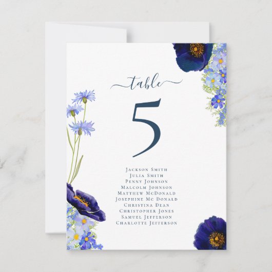 モダン山花結婚の表の番号の表 (正面)