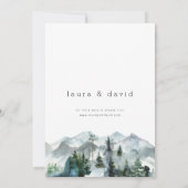 モダン山野ミニマル結婚リスト 招待状 (裏面)