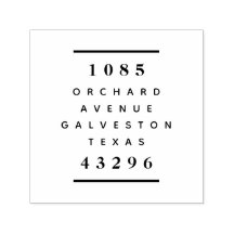 モダン差出人住所はっきりしたタイポグラフィ