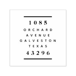 モダン差出人住所はっきりしたタイポグラフィ セルフインキングスタンプ