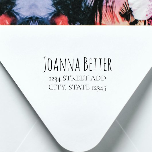 モダン差出人住所ミニマルトレンディー セルフインキングスタンプ