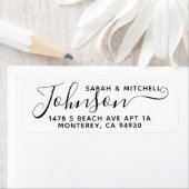 モダン差出人住所ラベル結婚のファミリラベル ラベル (インサイチュ)